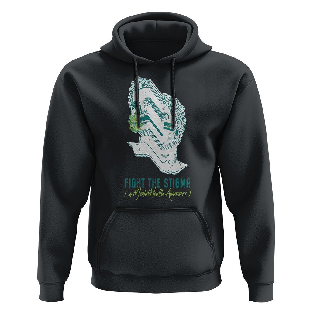 Mental Health Awareness Hoodie Fight The Stigma Aesthetic TS09 Black Printyourwear