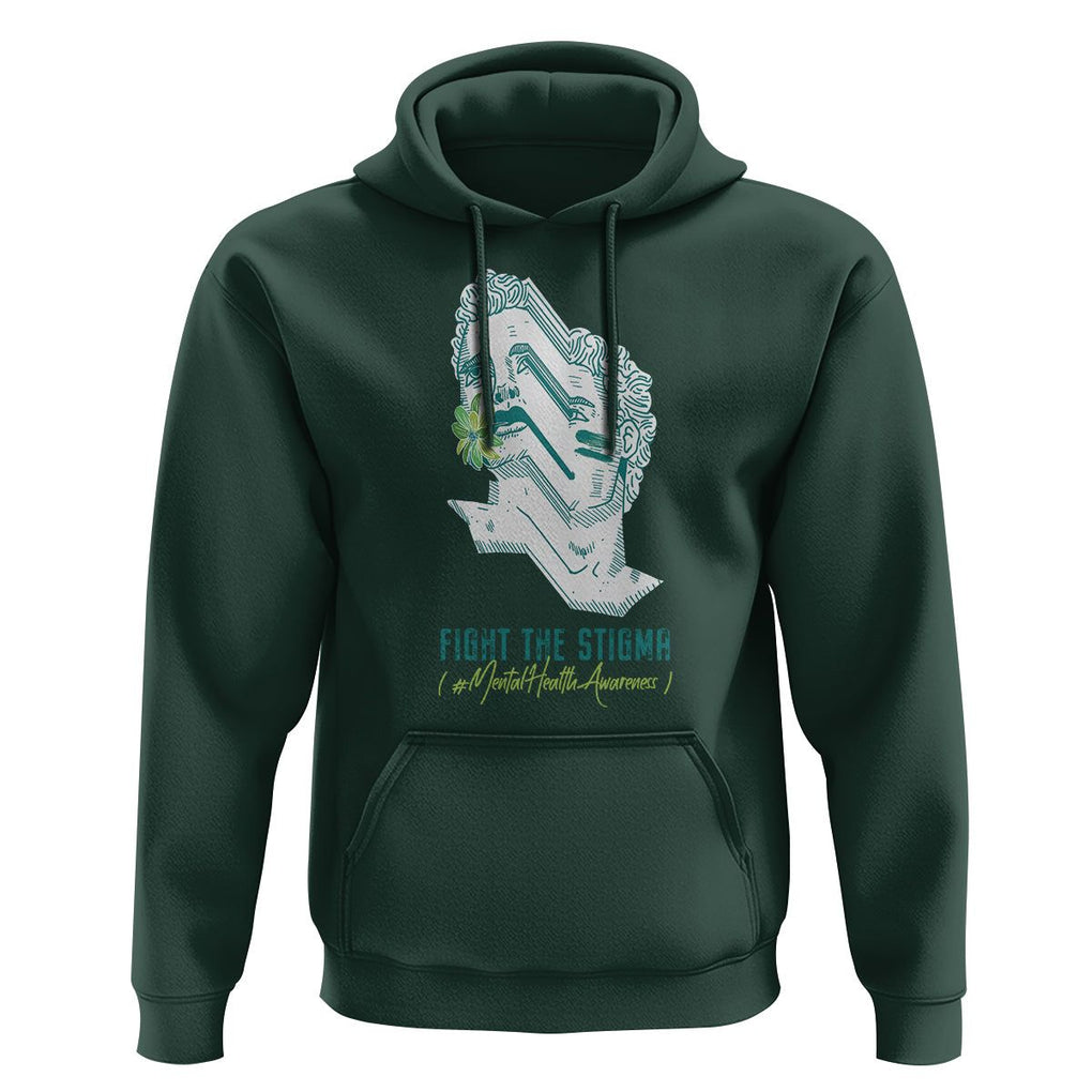 Mental Health Awareness Hoodie Fight The Stigma Aesthetic TS09 Dark Forest Green Printyourwear