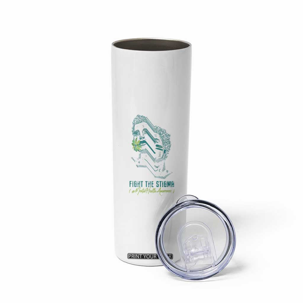 Mental Health Awareness Skinny Tumbler Fight The Stigma Aesthetic TS09 Print Your Wear