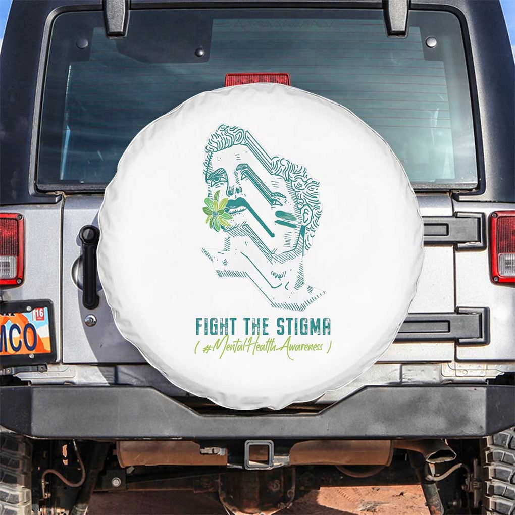 Mental Health Awareness Spare Tire Cover Fight The Stigma Aesthetic TS09 No hole White Print Your Wear