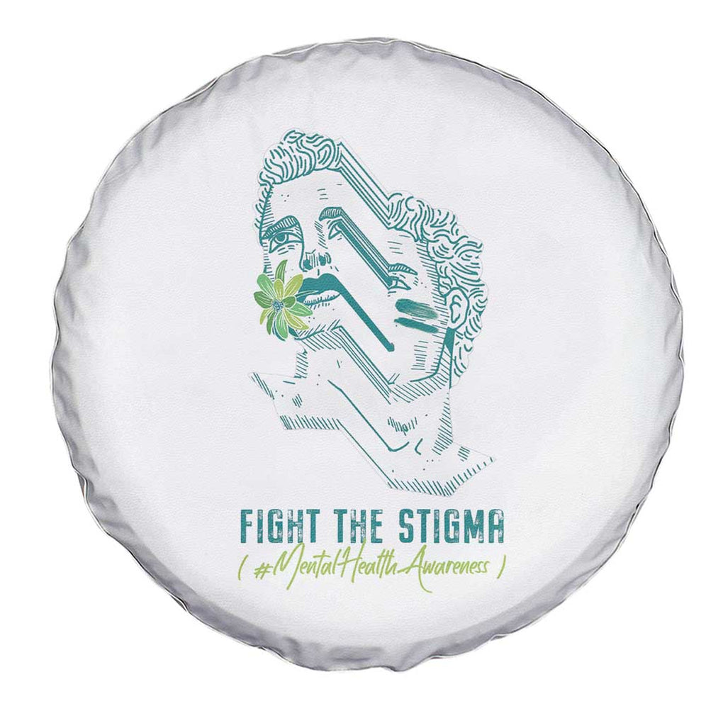 Mental Health Awareness Spare Tire Cover Fight The Stigma Aesthetic TS09 Print Your Wear