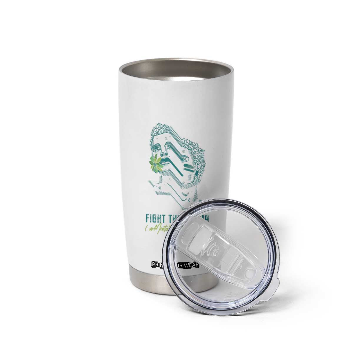 Mental Health Awareness Tumbler Cup Fight The Stigma Aesthetic TS09 Print Your Wear