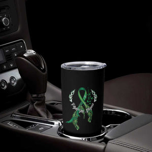 Mental Health Awareness Tumbler Cup Fight The Stigma Butterfly Green Ribbon TS09 Print Your Wear