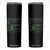 Mental Health Awareness Skinny Tumbler I Wear Green For The Warrior TS09 Black Print Your Wear
