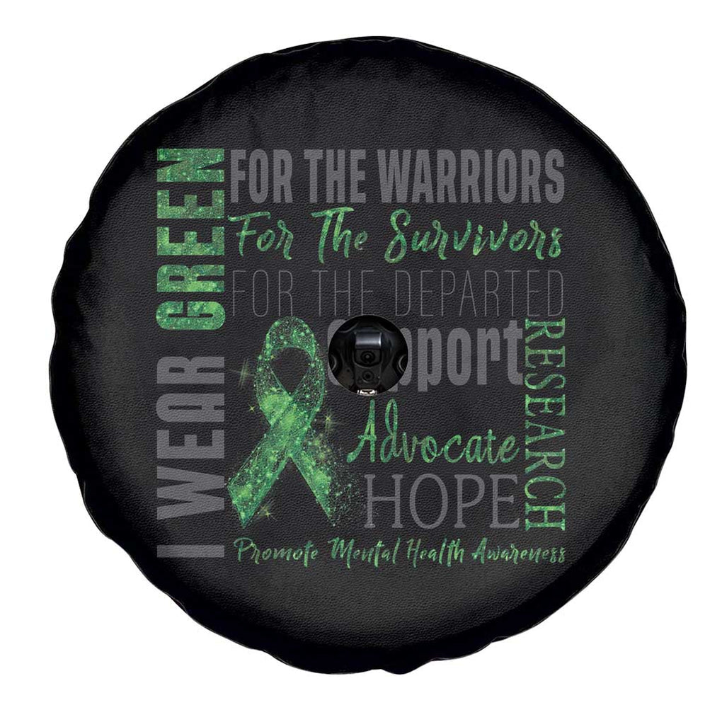 Mental Health Awareness Spare Tire Cover I Wear Green For The Warrior TS09 Print Your Wear