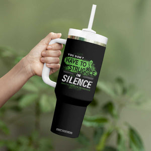 Mental Health Awareness Tumbler With Handle You Don't Have To Struggle In Silence TS09 Print Your Wear
