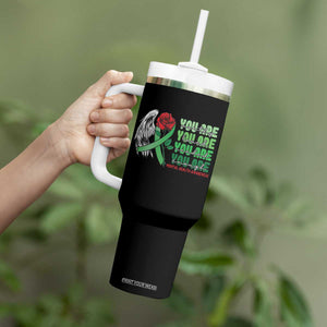 Mental Health Awareness Tumbler With Handle You Are Worthy Loved Needed Enough Typoghaphy TS09 Print Your Wear
