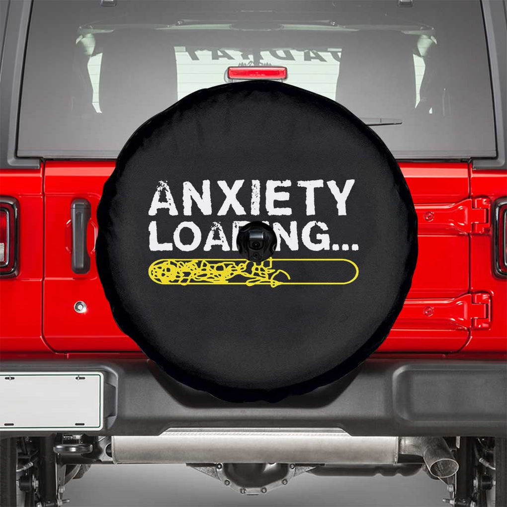 Mental Health Awareness Anxiety Loading Spare Tire Cover TS09 Black Print Your Wear