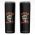 Mental Health Awareness Skinny Tumbler Full Of Depression And Anxiety Skull TS09 Black Print Your Wear