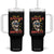 Mental Health Awareness Tumbler With Handle Full Of Depression And Anxiety Skull TS09 One Size: 40 oz Black Print Your Wear