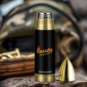 Mental Health Awareness Bullet Tumbler Anxiety Is My Cardio Burn Calories TS09 Print Your Wear