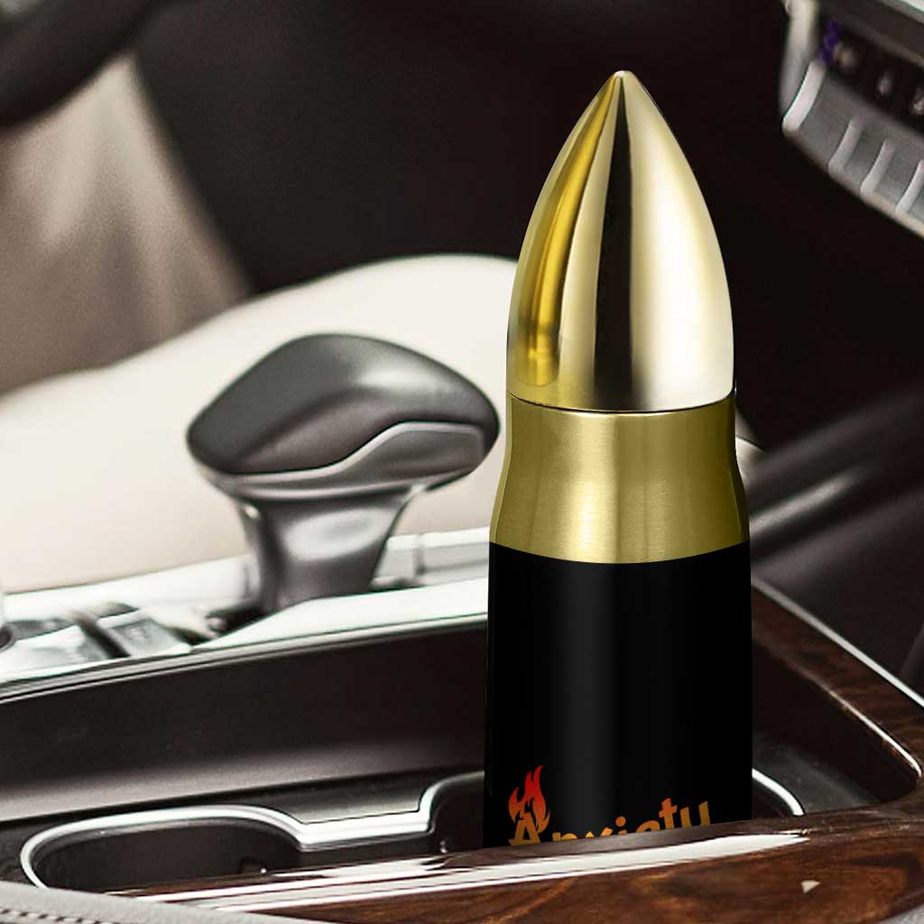 Mental Health Awareness Bullet Tumbler Anxiety Is My Cardio Burn Calories TS09 Print Your Wear