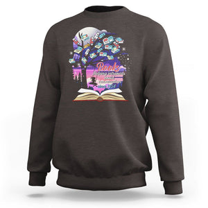 Introvert Book Lover Sweatshirt Books Helping Introverts Avoid Conversation TS09 Dark Chocolate Printyourwear