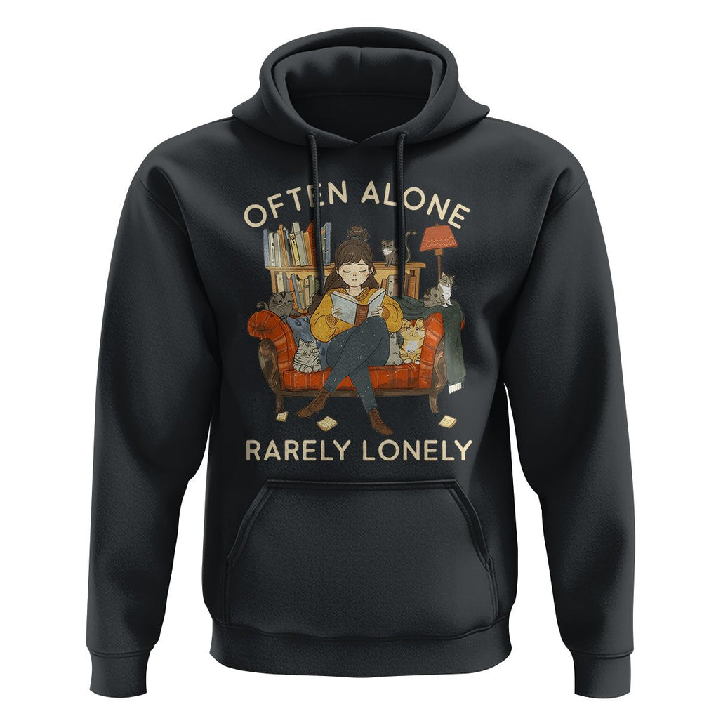 Introvert Hoodie Often Alone Rarely Lonely TS09 Black Printyourwear