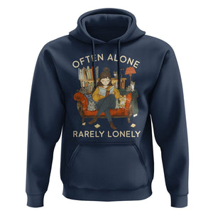 Introvert Hoodie Often Alone Rarely Lonely TS09 Navy Printyourwear