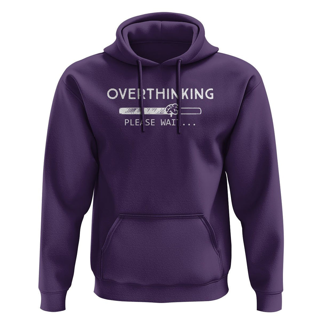 Overthinking Loading Please Wait Hoodie TS09 Purple Printyourwear