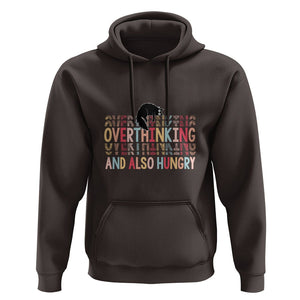 Overthinking And Also Hungry Cute Cat Hoodie TS09 Dark Chocolate Printyourwear