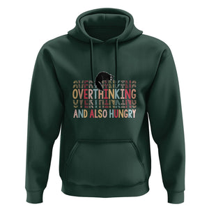 Overthinking And Also Hungry Cute Cat Hoodie TS09 Dark Forest Green Printyourwear