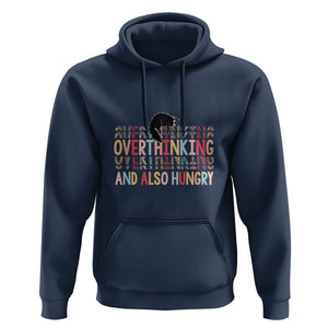 Overthinking And Also Hungry Cute Cat Hoodie TS09 Navy Printyourwear