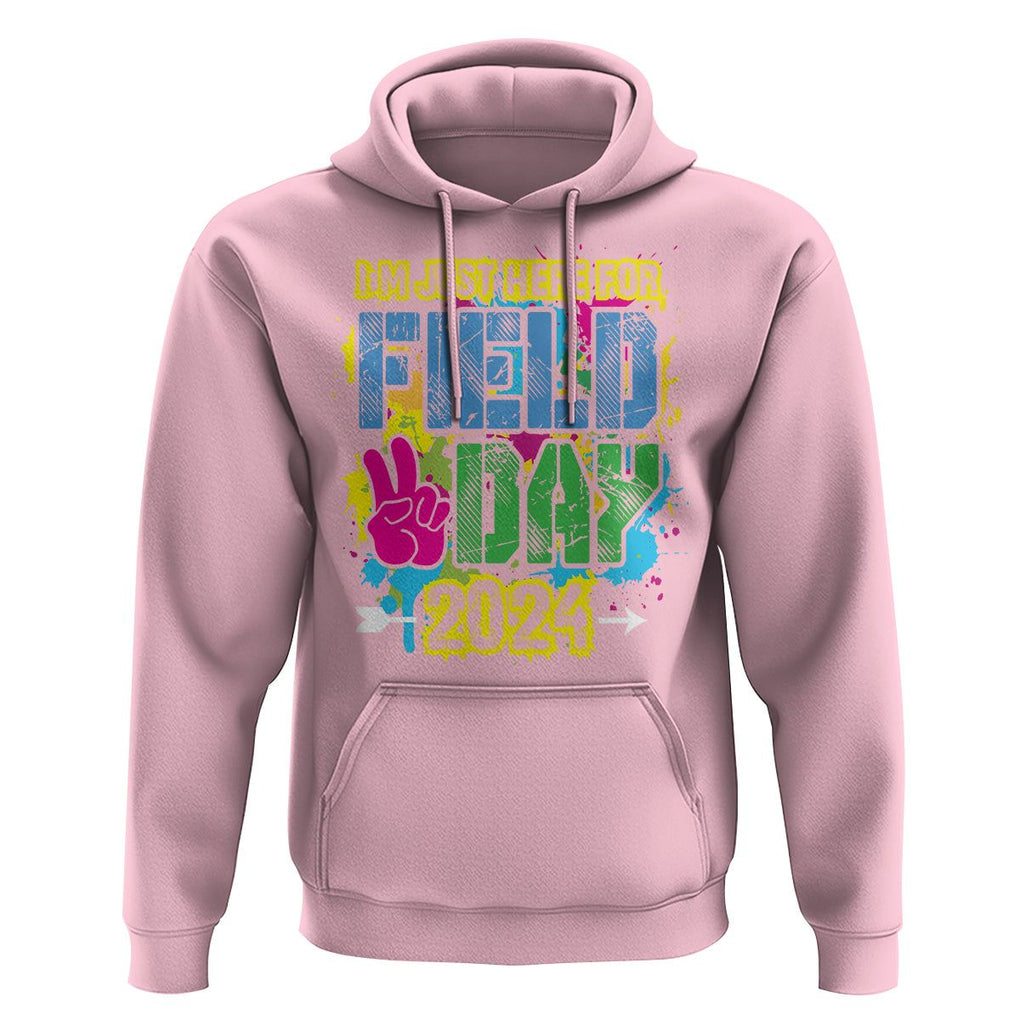 I'm Just Here For Field Day 2024 Hoodie TS09 Light Pink Print Your Wear