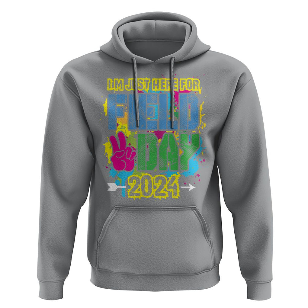 I'm Just Here For Field Day 2024 Hoodie TS09 Sport Gray Print Your Wear