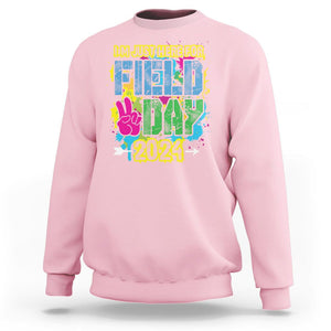 I'm Just Here For Field Day 2024 Sweatshirt TS09 Light Pink Print Your Wear