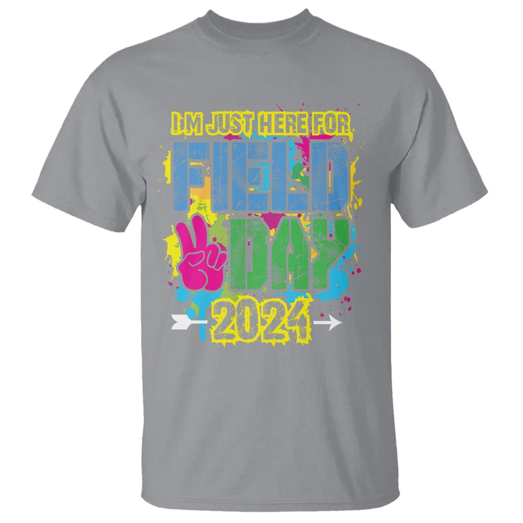 I'm Just Here For Field Day 2024 T Shirt TS09 Sport Gray Print Your Wear