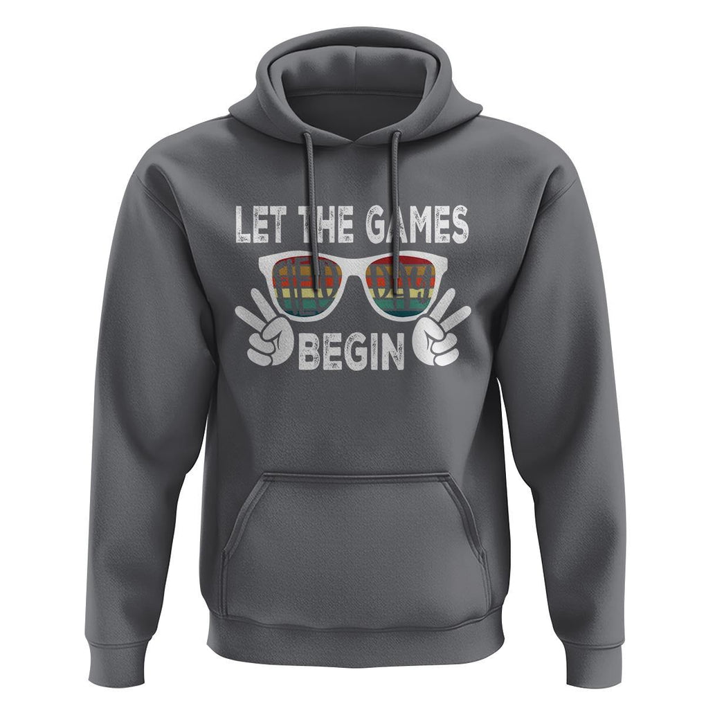 Field Day Hoodie Let The Games Begin Field Trip Fun Day TS09 Charcoal Print Your Wear