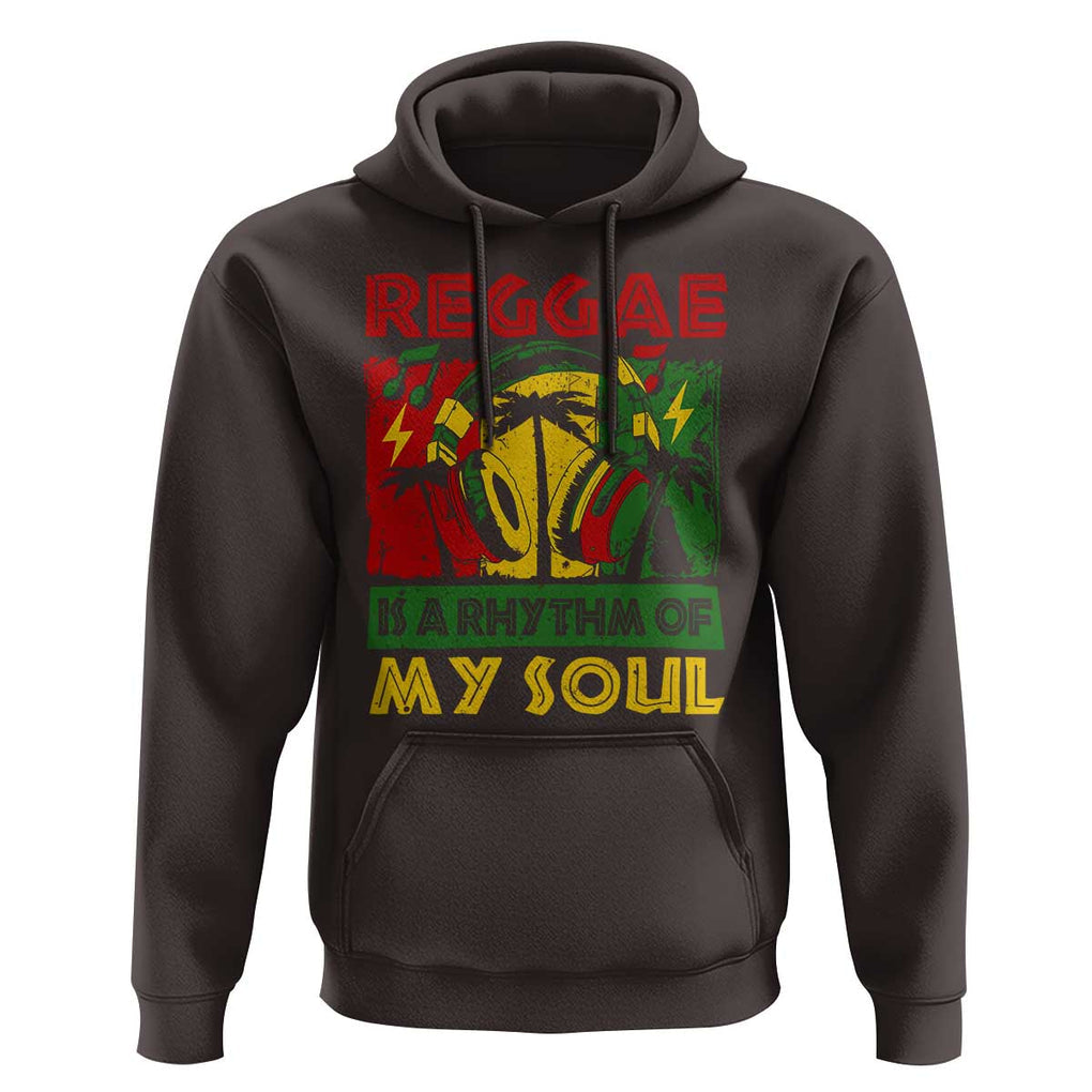 Reggae Is A Rythm Of My Soul Jamaica Music Hoodie TS09 Dark Chocolate Print Your Wear