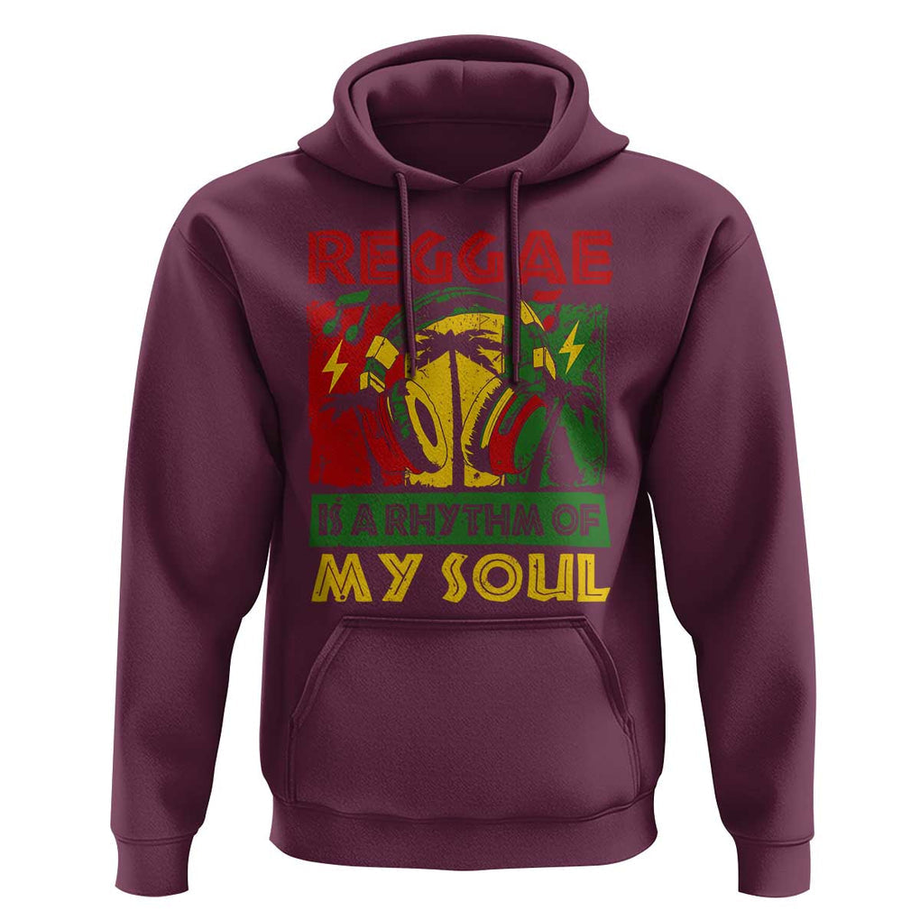 Reggae Is A Rythm Of My Soul Jamaica Music Hoodie TS09 Maroon Print Your Wear