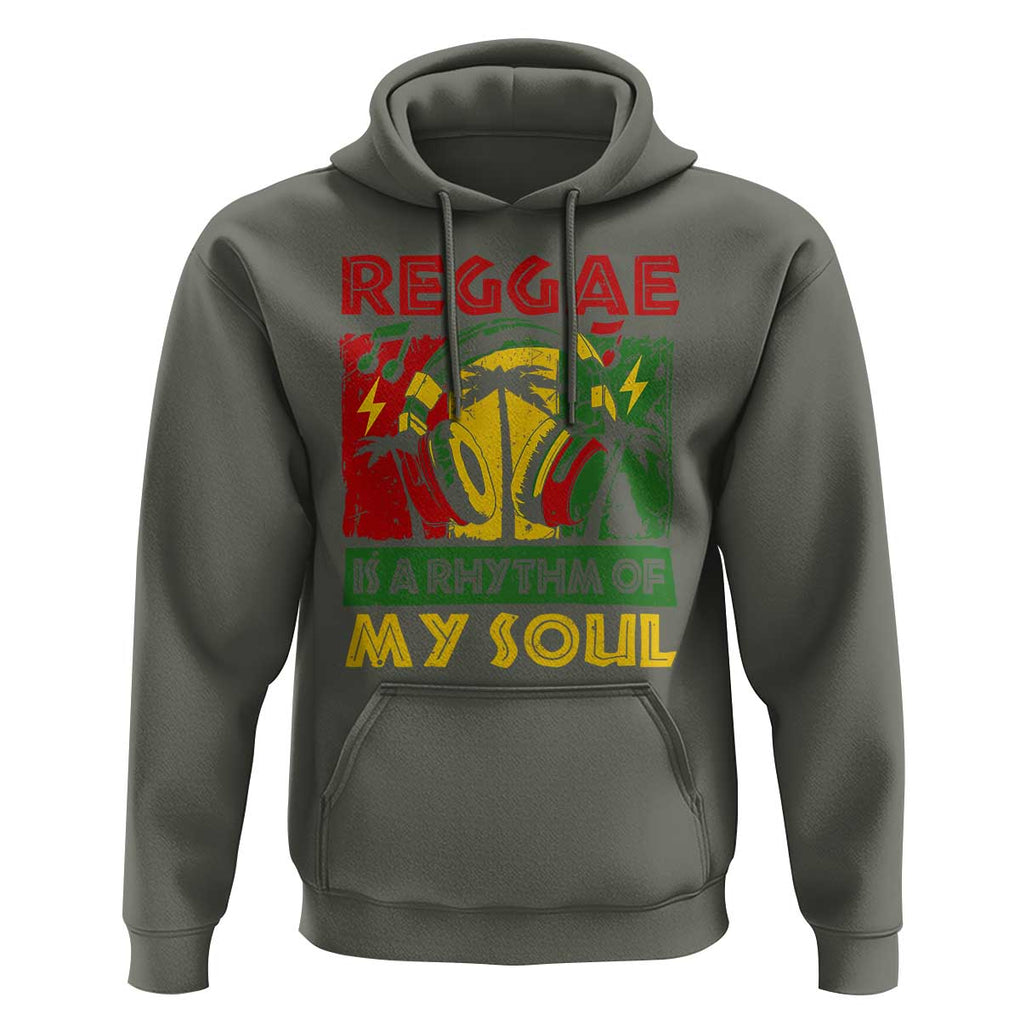 Reggae Is A Rythm Of My Soul Jamaica Music Hoodie TS09 Military Green Print Your Wear