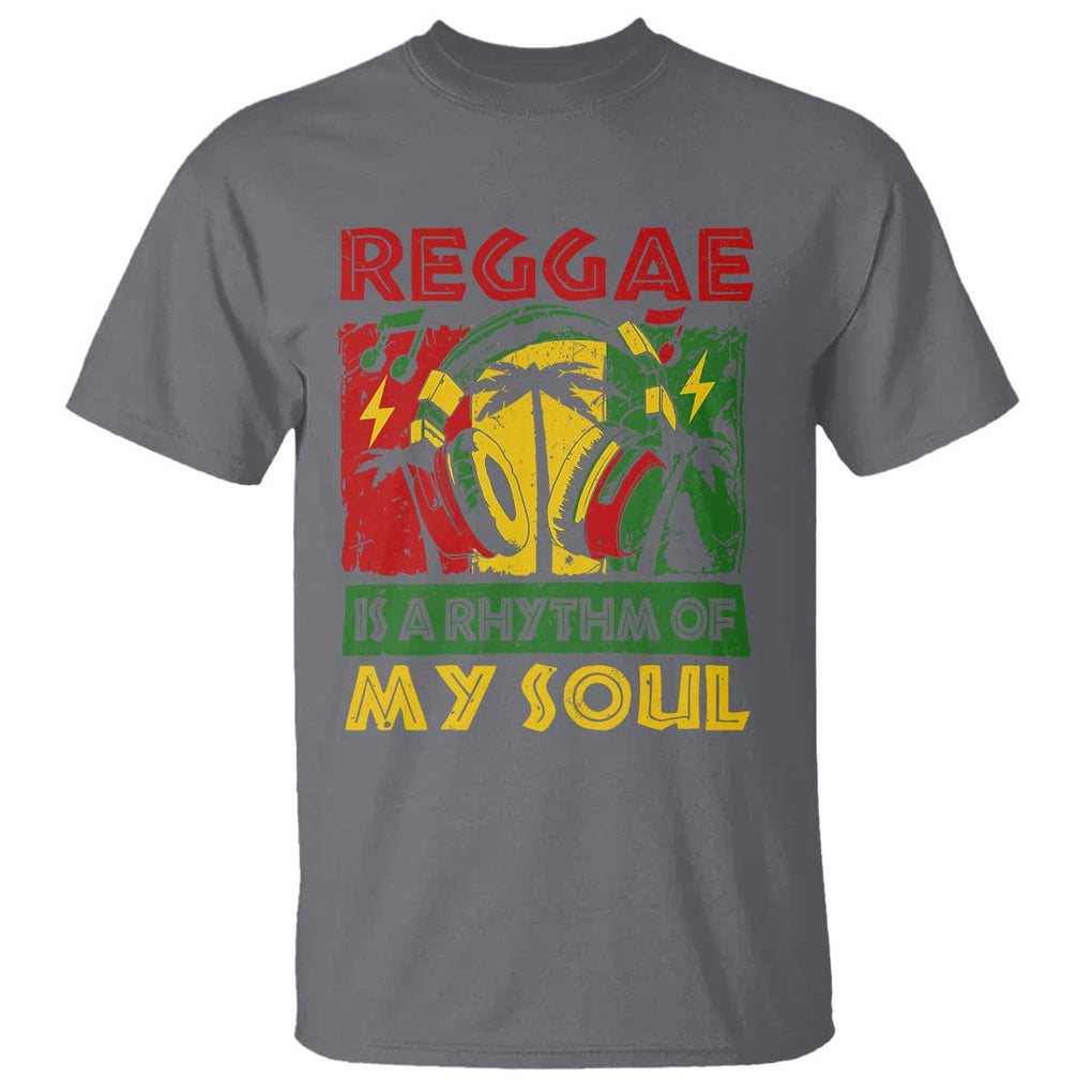 Reggae Is A Rythm Of My Soul Jamaica Music T Shirt TS09 Charcoal Print Your Wear