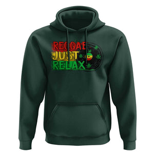 Funny Reggae Just Relax Cannabis Weed 420 Hoodie TS09 Dark Forest Green Print Your Wear