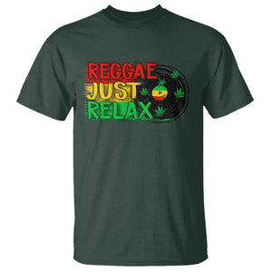 Funny Reggae Just Relax Cannabis Weed 420 T Shirt TS09 Dark Forest Green Print Your Wear