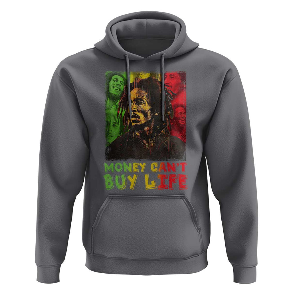 Legend Bob Hoodie Money Can't Buy Life Jamaican Reggae TS09 Charcoal Print Your Wear