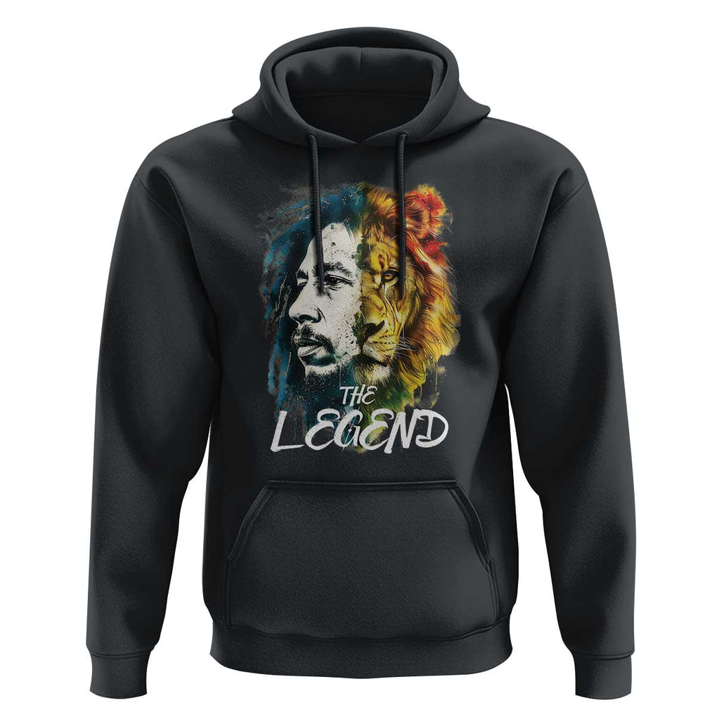 Legend Bob Lion Reggae Jamaica Music Hoodie TS09 Black Print Your Wear