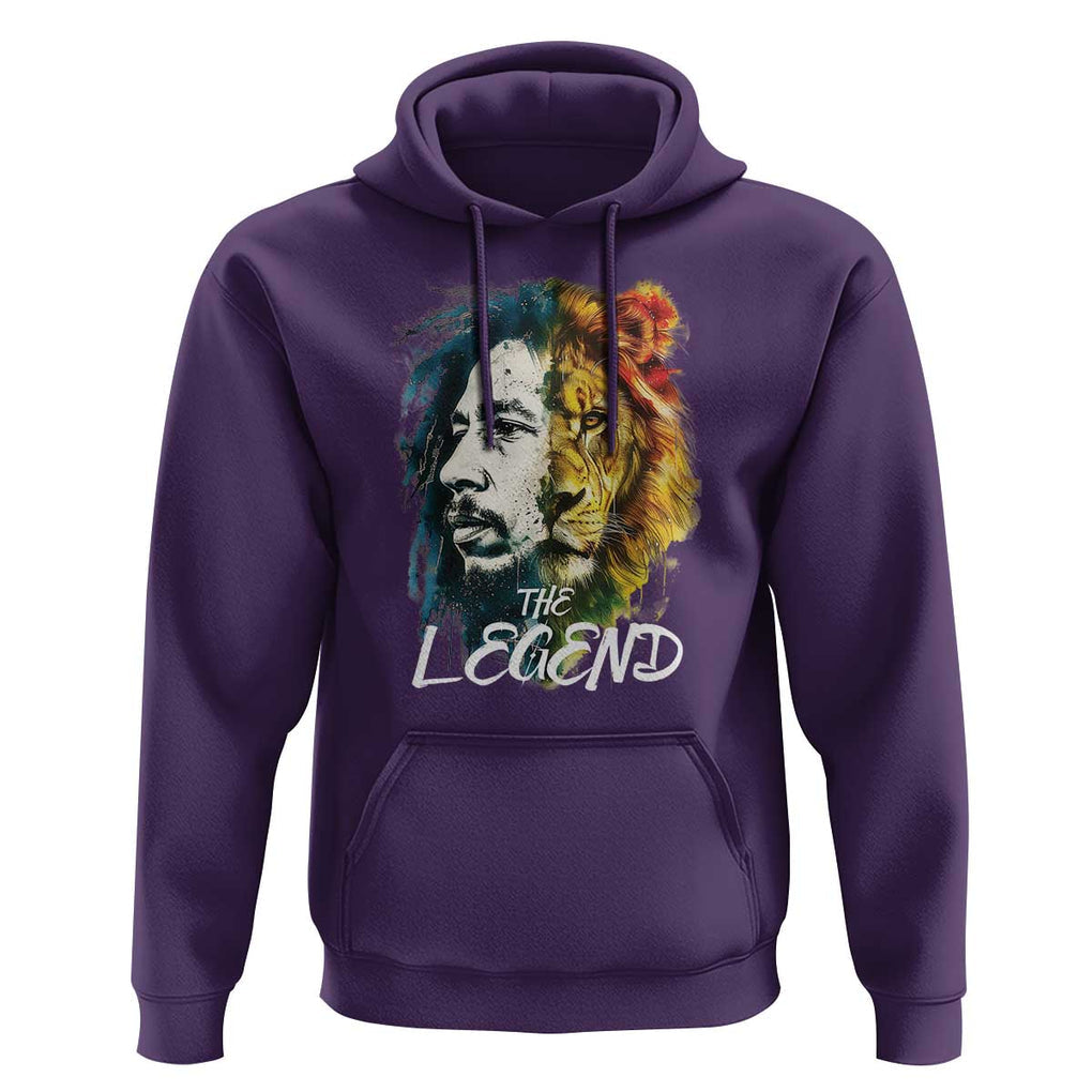 Legend Bob Lion Reggae Jamaica Music Hoodie TS09 Purple Print Your Wear