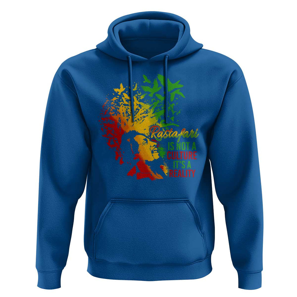 Rasta Legend Bob Hoodie Rastafari Is Not A Culture It's A Reality Jamaica Jamaican TS09 Royal Blue Print Your Wear