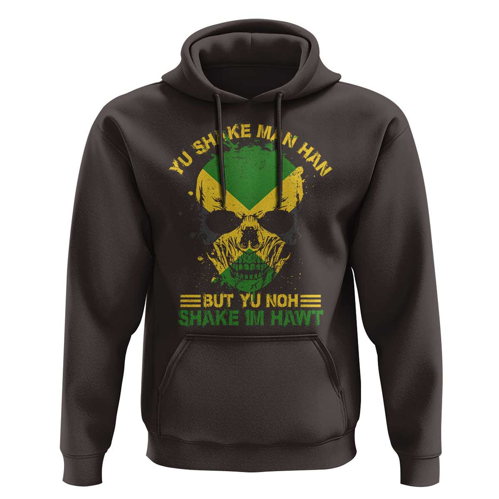 Jamaican Proverbs Hoodie You Can Shake A Mans Head But You Cannot Shake His Heart Skull TS09 Dark Chocolate Print Your Wear