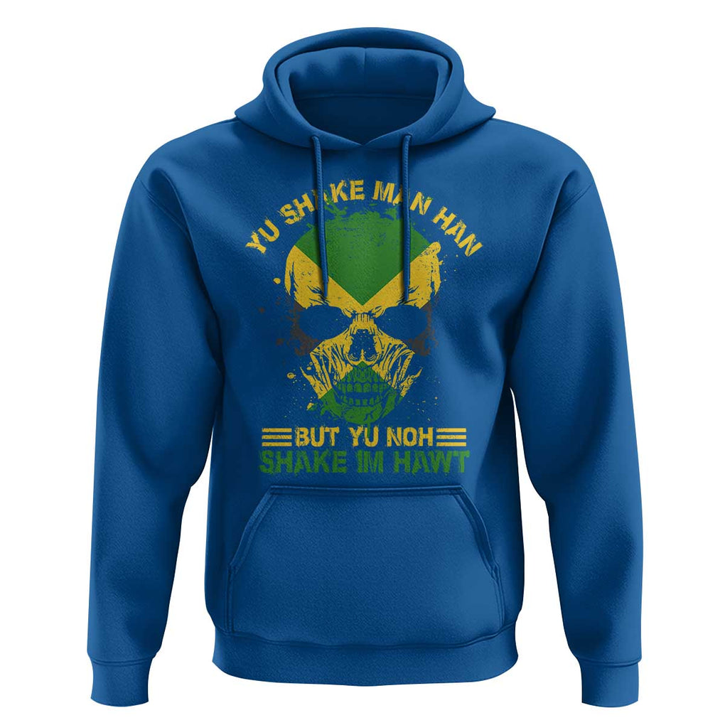 Jamaican Proverbs Hoodie You Can Shake A Mans Head But You Cannot Shake His Heart Skull TS09 Royal Blue Print Your Wear