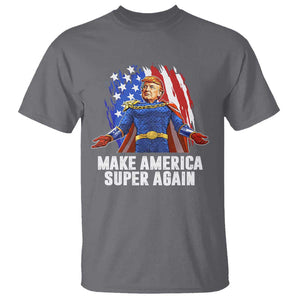 Funny Trump T Shirt Make America Super Again Superhero Donald President 2024 TS09 Charcoal Print Your Wear
