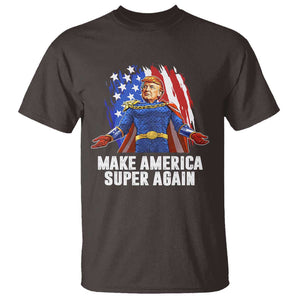 Funny Trump T Shirt Make America Super Again Superhero Donald President 2024 TS09 Dark Chocolate Print Your Wear
