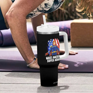 Funny Trump Tumbler With Handle Make America Super Again Superhero Donald President TS09 Print Your Wear