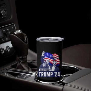 Trump Raised Fist Tumbler Cup Bulletproof 2024 Stronger Trump American Flag TS09 Print Your Wear