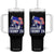 Trump Raised Fist Tumbler With Handle Bulletproof 2024 Stronger Trump American Flag TS09 One Size: 40 oz Black Print Your Wear