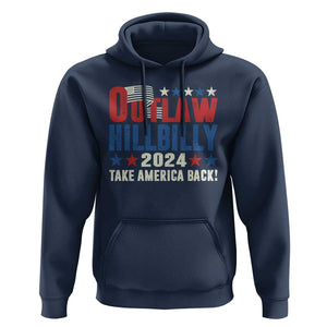 Trump Vance 2024 Hoodie Outlaw Hillbilly Take America Back TS09 Navy Print Your Wear