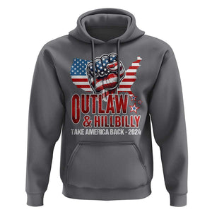 Outlaw Hillbilly 2024 Hoodie Vote For Trump Vance Take America Back TS09 Charcoal Print Your Wear