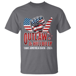 Outlaw Hillbilly 2024 T Shirt Vote For Trump Vance Take America Back TS09 Charcoal Print Your Wear