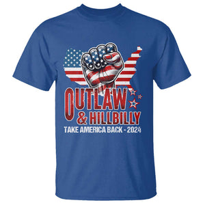 Outlaw Hillbilly 2024 T Shirt Vote For Trump Vance Take America Back TS09 Royal Blue Print Your Wear