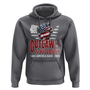 Outlaw Hillbilly 2024 Hoodie Vote For Trump Vance Take America Back TS09 Charcoal Print Your Wear